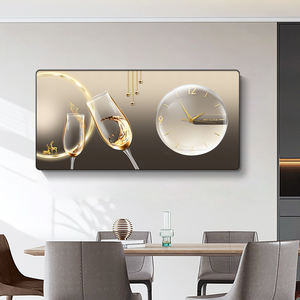 Хит продаж: Настенные часы для дома с HD-печатью на стекле, хрустально-фарфоровая живопись, современное искусство для гостиной и столовой - Product Image 3
