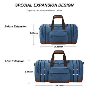 Nueva Bolsa de Lona con Diseño de Expansión Especial, Correa Ajustable y Múltiples Bolsillos para Viajes, Gimnasio y Uso Diario - Product Image 3