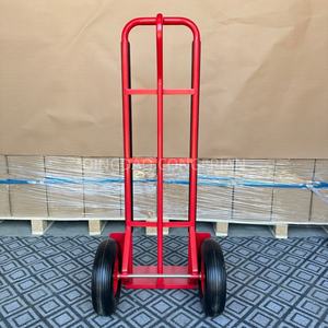 Troli Dorong Dua Roda Rangka Logam Kuat untuk Pasar Eropa dengan Roda PU, untuk Penyimpanan Industri & Belanja, Tersedia OEM - Product Image 5