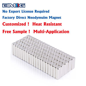 Imán de Neodimio N45 Ultra Fuerte Personalizado, Bloque Magnético de Tierras Raras con Doble Recubrimiento de Níquel, Imán Cuadrado de Larga Duración - Product Image 1