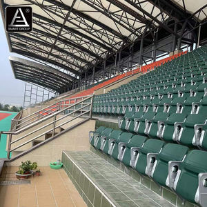 축구 야외 축구 HDPE 경기장 좌석 관람석 좌석 의자 시스템 표백제 등받이가있는 플라스틱 경기장 좌석 - Product Image 3