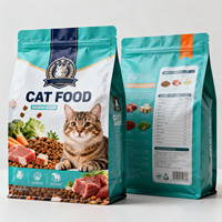 Sacs d'emballage pour aliments pour animaux de compagnie, personnalisés, imprimés, 1 kg, 5 kg, 10 kg, fond plat flexible, recyclables, pour aliments pour chiens et chats