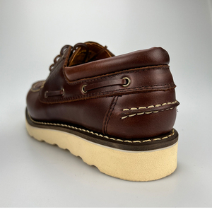 Chaussures bateau décontractées pour hommes en cuir véritable, à enfiler, toutes saisons, ajustement confortable, respirantes, pour la marche en extérieur, vente en gros ODM - Product Image 3