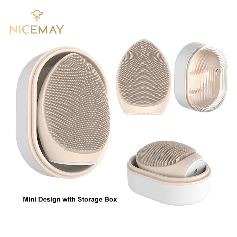 Nicemay Facial Brush care Skin Face Deep waterproof Electrical cleaning face scrubber brush Silicone Face Cleansing Brush