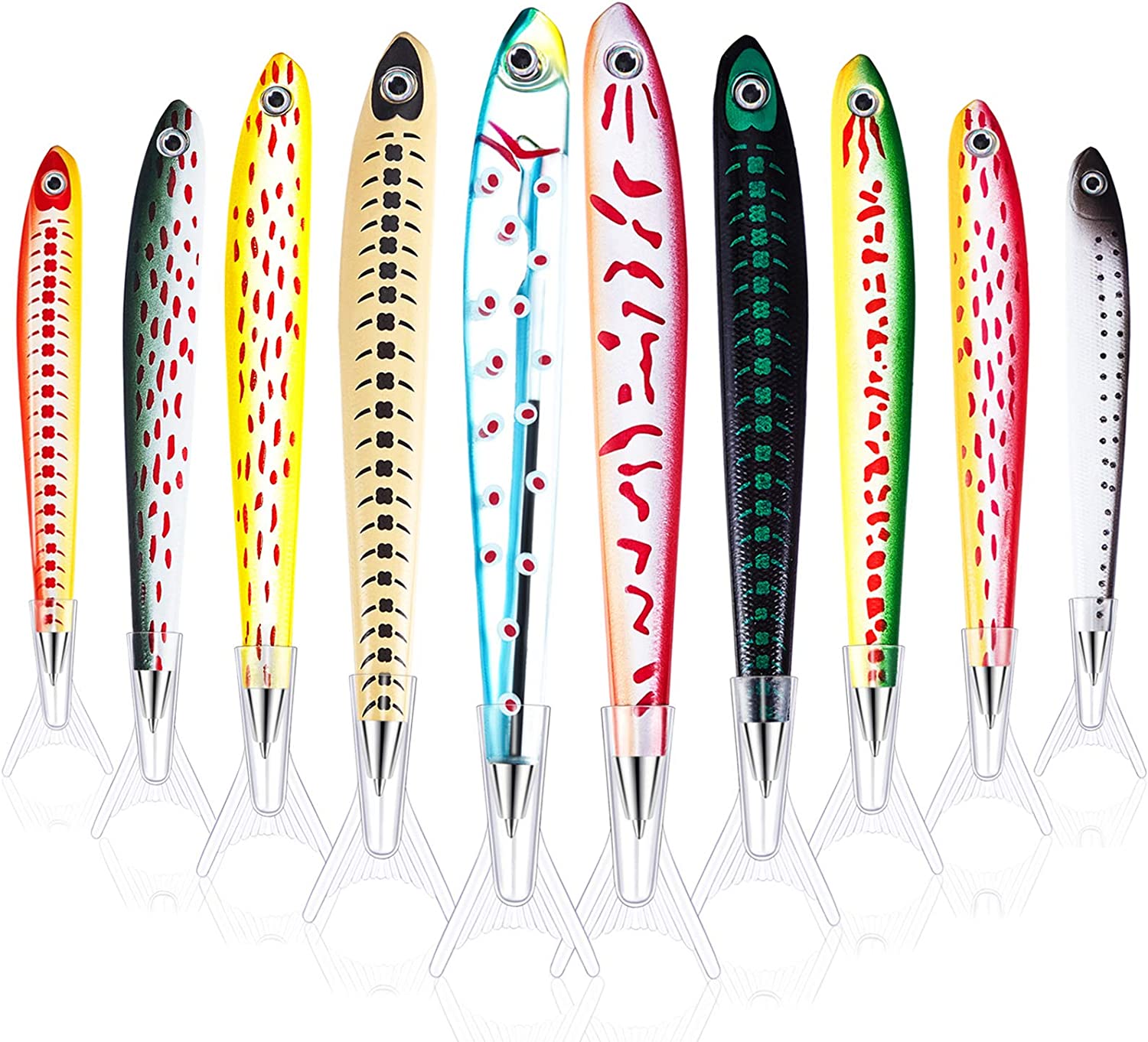 GZALES Fish Pennenzak Etui | Nieuwigheid Nylon Realistisch Ontwerp Visvormige Etui Jongens Meisjes Geschenken