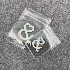 Customized PVC Accessories Plastic Packaging Bag High Quality Jewelry <strong>Pouch</strong> With Zipper Jewelry Bag with Holographic Logo - Product Image 2