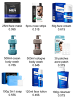 Gel Douche Rafraîchissant et Purifiant BIOAQUA 500ml pour Hommes, Contrôle du Sébum, Parfum Oceans Cologne Frais, Marque Privée OEM