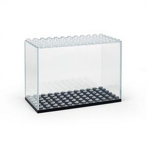 BLOCKMOC 10707 Acrylic <b>Box</b> Case Clear Acrylic <b>Display</b> <b>Box</b> with Base Mini Toys <b>Plastic</b> Action Building Blocks Kids Gift - Product Image 1