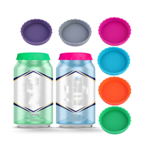 Couvercle de canette de soda en Silicone réutilisable, couvercle de canette de soda, couvercle de canette de soda, couvercle de bocal de mise en conserve