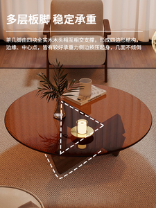 <span class=keywords><strong>Tavolino</strong></span> da salotto in <span class=keywords><strong>vetro</strong></span> circolare creativo francese di lusso - Product Image 5