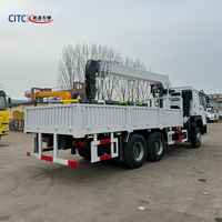 Promotion : Camion-grue HOWO 6X4 400HP 16T avec pneus 12.00R20, conduite à droite, pour levage de marchandises en entrepôt, destiné à la Zambie