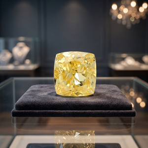 Diamant CVD de laboratoire, taille coussin, taille brillant modifiée, jaune vif fantaisie, clarté VS2, pierre libre pour la fabrication de bijoux haut de gamme, certifié IGI - Product Image 2