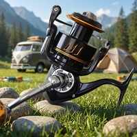 Moulinet de pêche HASIDA EB7000 robuste pour jigging et trolling en mer, corps métallique, engrenage SS, entièrement métallique pour bateau