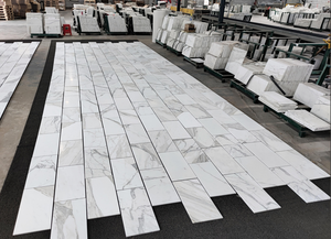 Dalles de marbre blanc Calacatta, texture de marbre blanc, carreaux Calacatta Oro pour projets de murs ou de sols - Product Image 6