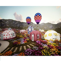 Expansible modulaire portable en verre océan détachable rond graphène Eps préfabriqué mini maisons pour enfant