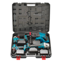 Ensemble de 4 outils rechargeables 21V, moteur BL, 4 batteries au lithium, chargeur et étui rigide, choix idéal pour les utilisateurs professionnels