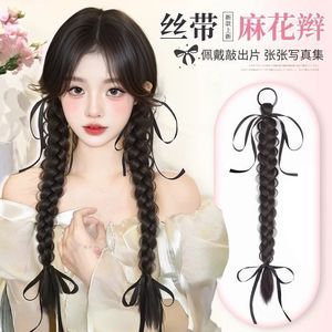 Extensión de cabello trenzado largo con lazo de cinta para mujer, estilo Miss, tejido a mano con alambre de alta temperatura HJ085S - Product Image 3