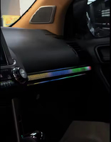 Éclairage d'ambiance dynamique 64 couleurs pour Toyota Prado LC150 2012-2017, accessoires de mise à niveau de l'éclairage LED intérieur en bois de carbone