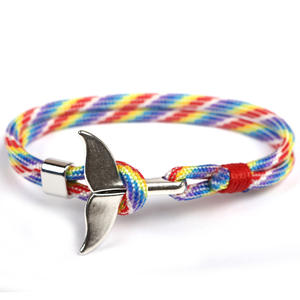 Pulsera WhalecRope BM3006, Delfín, Cola <span class=keywords><strong>de</strong></span> Pez, Aleta <span class=keywords><strong>de</strong></span> Delfín, Pulsera <span class=keywords><strong>de</strong></span> Cuerda <span class=keywords><strong>de</strong></span> Paraguas - Product Image 2