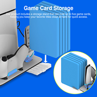 Support de charge vertical Honcam à 3 vitesses avec ventilateur de refroidissement, contrôleur Edge, station d'accueil, support de casque et éclairage RGB pour PS5 Slim Dualsense