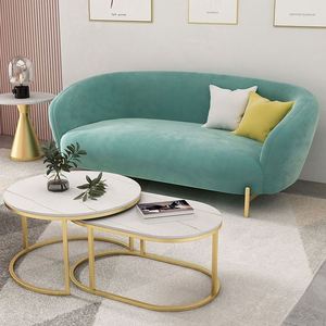 Divano Moderno in Velluto per Salotto e Salone di Bellezza, Stile Semplice ed Elegante - Product Image 4