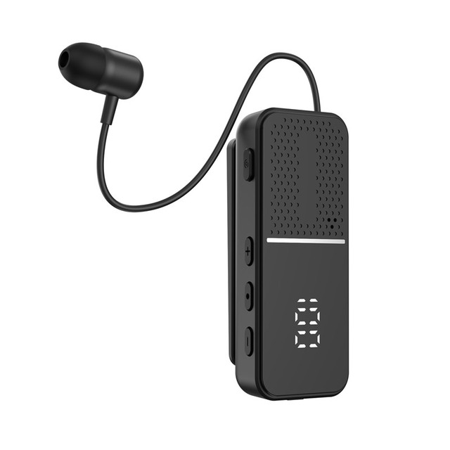 Lonvel Handsfree Earbud with Wire Wireless Clip on Earphone Headphone Call Remind Vibration Business Headset for Business Driver