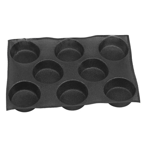 8 tazas 430x320x40mm silicona y fibra de vidrio <span class=keywords><strong>Mini</strong></span> hamburguesa pan <span class=keywords><strong>molde</strong></span> para hornear perros calientes para panaderías restaurante - Product Image 1