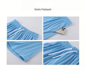 Custom Logo <b>Men's</b> Breathable <b>Quick</b> <b>Dry</b> High Quality Factory Wholesale Gym Basketball <b>Men</b> Mesh <b>Shorts</b> - Product Image 4