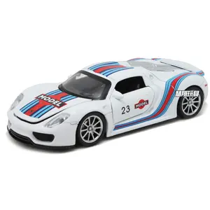 diecast model car 1:32 porch 918 Para porsches alloy car with sound and light pullback decorate ornament metal car model toys