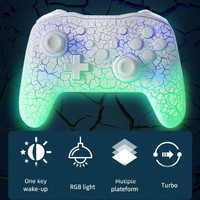Manette de jeu sans fil en plastique Ns015 avec lumière RGB et batterie 600 mAh pour //