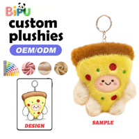 Porte-clés en peluche BIPU, adorable dessin animé, crème glacée, rembourré en coton PP doux, jouet pendentif pour décorations de fête