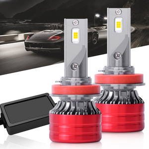 Faros Delanteros LED para Automóvil F5, Bombilla de Aluminio Roja de 6000K para Vehículos en General, Piezas de Repuesto de Luz LED de Alta Potencia - Product Image 1