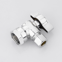 Robinet d'arrêt d'angle hydraulique en laiton sans plomb PPW de haute qualité, finition chromée, haute température, pour lavabo et toilettes AP21310-00GA, garantie 5 ans