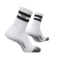Chaussettes de sport athlétiques personnalisées pour hommes, pour la course et le basketball, respirantes, absorbant la transpiration, tricotées, imprimées