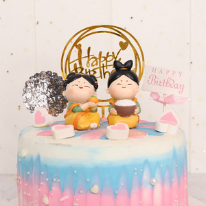 รูปปั้นเรซิ่นสตรีราชสำนักราชวงศ์ถัง งานแฮนด์เมด ของตกแต่งสำหรับตั้งโชว์บนโต๊ะที่บ้าน - Product Image 4