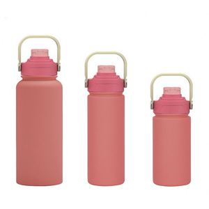Insulated Stainless <b>Steel</b> Water <b>Bottle</b> with Flip Top & Handle, Leakproof Vacuum Flask for Outdoor, Gym - Product Image 5