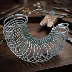 S180a Plastic Half Moon Shape Bangle <b>Sizer</b> Gauge 27 <b>Rings</b> Bracelet Measuring Loops Jewelry Making Tools Wholesale Supply Shop - Product Image 3