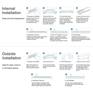 Stores enrouleurs motorisés intelligents Wi-Fi Tuya de haute qualité, résistants au vent et à l'eau, <span class=keywords><strong>pour</strong></span> terrasse, stores solaires à fermeture éclair <span class=keywords><strong>pour</strong></span> <span class=keywords><strong>pergola</strong></span> - Product Image 6