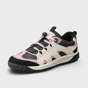Zapatos de Senderismo para Mujer, Transpirables, con Amortiguación, de Cuero Suave, con Cordones, Antideslizantes, Zapatillas Deportivas para Caminar, Calzado Informal para Exteriores - Product Image 1