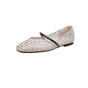Scarpe da <span class=keywords><strong>Donna</strong></span> Intrecciate alla Moda 2025, <span class=keywords><strong>Ballerine</strong></span> <span class=keywords><strong>con</strong></span> Punta Quadrata, Tomaia in Rete Intrecciata, <span class=keywords><strong>Tacco</strong></span> Basso, Mary Jane per Signore - Product Image 4