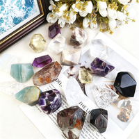 Ornement en cristal naturel poli de forme libre, multi-matériaux, énergie de guérison, quartz pour la décoration intérieure, collection de cristaux de méditation