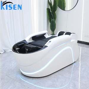 Cama de masaje eléctrica LED para lavado de cabello en salón, spa tailandés, spa capilar, cama de champú, silla de masaje de belleza eléctrica con LED - Product Image 6