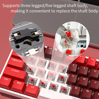 Clavier mécanique sans fil Mathew Tech HW61 Mini 60% RGB pour jeux 61 touches