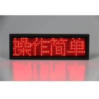 Color verdadero usable Pin LED nombre insignia etiqueta USB programable Mini pantalla con mensaje de desplazamiento