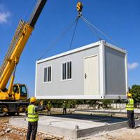 Espace de vie flexible et extensible, installation rapide, maison préfabriquée modulaire en kit pour bureau de chantier