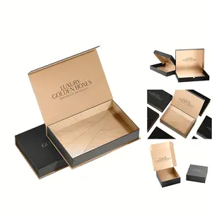 Custom Eco Friendly Printed Blank Colored Luxury Golden Rigid Corrugated Mailer Shipping Box with Logo Packing