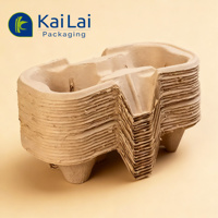 Porte-gobelet en papier carton jetable biodégradable à double paroi boisson chaude café thé à emporter