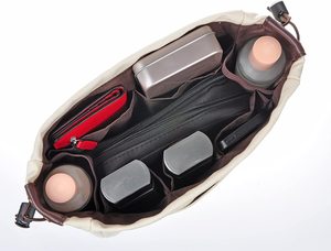 Organisateur de sac à main en toile robuste fermeture à cordon étui à maquillage multi-poches sac cosmétique imprimé personnalisé - Product Image 4