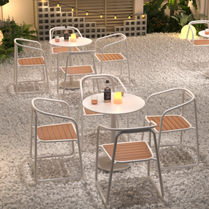 Ensemble <span class=keywords><strong>table</strong></span> et chaises d'extérieur, mobilier de loisirs imperméable pour cour, salon de thé, <span class=keywords><strong>jardin</strong></span>, balcon, villa, terrasse en plein air - Product Image 4