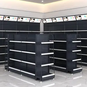 Customized Shop Commercial Shelves Super Market Racks Gondola Shelving Metal Supermarket Shelves For Retail Store Double-Sided